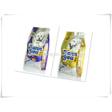 Stand up pet food bag plastic packaging with zipper
